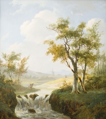 Auction 141<br>LANDSCHAFT MIT MÜHLE UND WASSERFALL