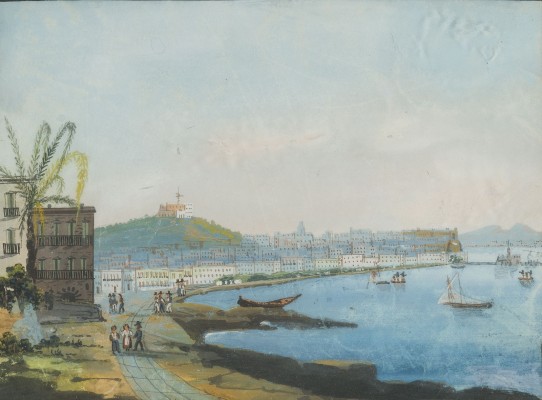 Auction 141<br>DREI ANSICHTEN: GROTTA DI POSILIPO. NAPOLI DA POSILIPO. NAPOLI DA MARE. 1843