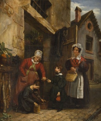 Auction 141<br>DIE SZENE VOR DEM LADEN DES GEMÜSEVERKÄUFERS. 1884