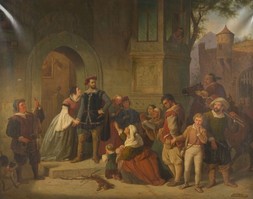 Auction 141<br>'LASS GNADE WALTEN', KOPIE NACH GEMÄLDE VON HEINRICH VON RUSTIGE (1810-1900)