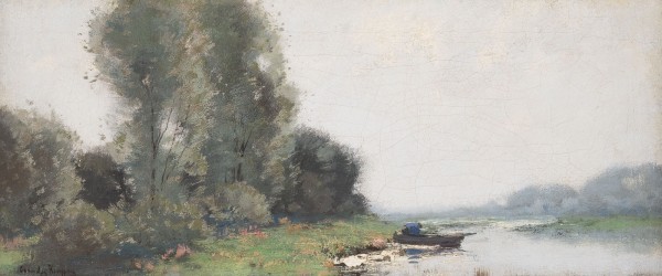 Auction 141<br>Flusslandschaft mit Fischer