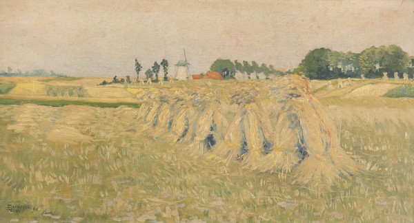 Auction 141<br>SOMMERLANDSCHAFT MIT ABGEERNTETEM FELD. 1890