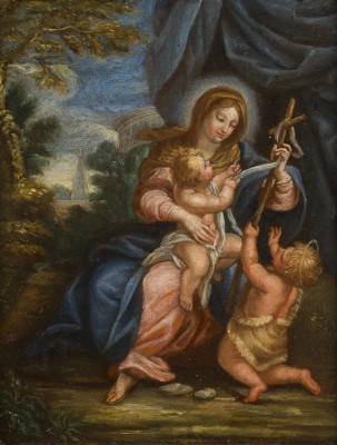 Auction 141<br>MADONNA MIT KIND UND JOHANNES DEM TÄUFER