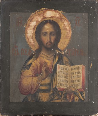 Auction 142<br>IKONE MIT CHRISTUS PANTOKRATOR