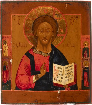 Auction 142<br>IKONE MIT CHRISTUS PANTOKRATOR