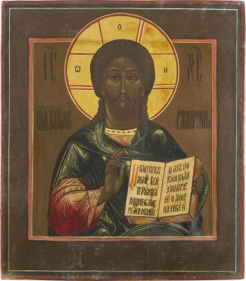 Auction 142<br>IKONE MIT CHRISTUS PANTOKRATOR