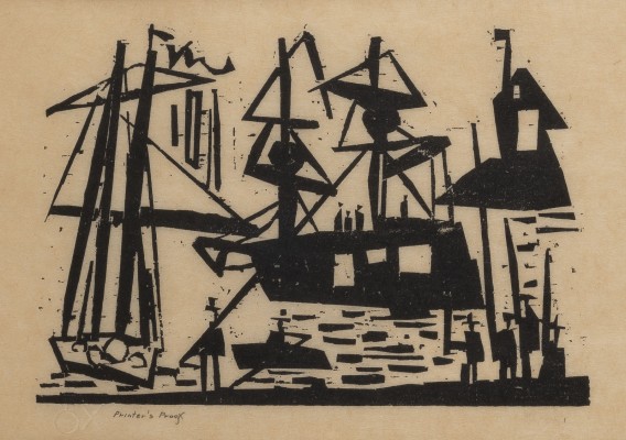 Auction 144<br>HAFEN (MIT BOOTEN UND ANGLERN) (1920)