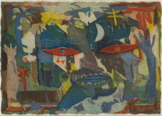 Auction 144<br>KONVOLUT VON DREI LITHOGRAFIEN ('DER GROSSÄUGIGE' / 'MÄDCHENAUGEN' / 'GESICHT MIT PALMEN', 1988)