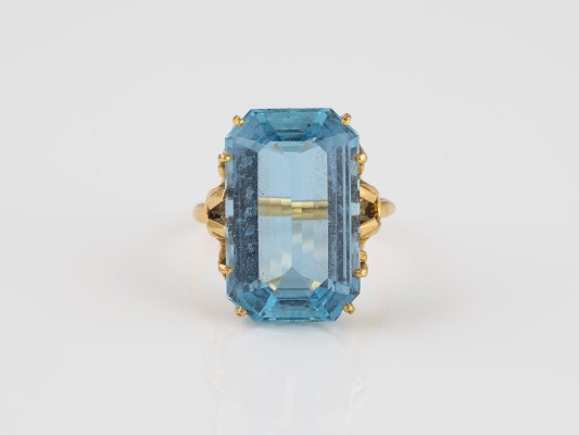 Auktion 145<br>AQUAMARIN RING VON THEODOR WENDE AUS DER SAMMLUNG FRITZ NIESCHER