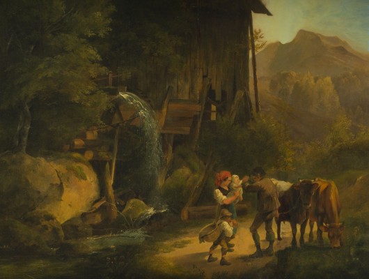 Auction 146<br>HIRTENFAMILIE VOR EINER ALTEN MÜHLE, 1839