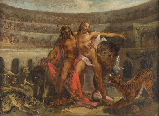 Auktion 146<br>DER TOD DER GLADIATOREN IN DER ARENA EINES ANTIKEN AMPHITHEATERS