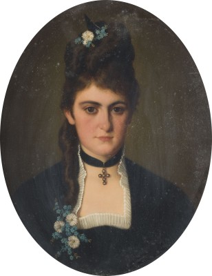 Auktion 146<br>PORTRAIT EINER DAME IM SCHWARZEN KLEID, 1877