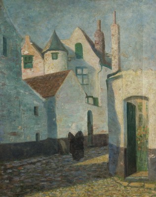 Auction 146<br>BLICK AUF DEN BEGINENHOF IN COURTRAI / KORTRIJK. 1915