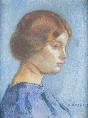 Auktion 146<br>PORTRAIT EINER ROTHAARIGEN FRAU IN BLAU