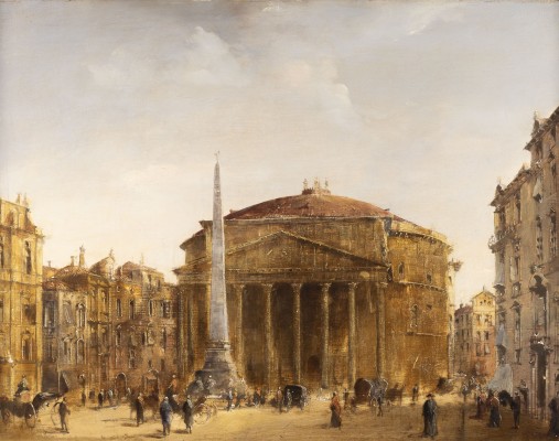 Auction 146<br>ANSICHT DER PIAZZA DELLA ROTONDA UND DES PANTHEON IN ROM