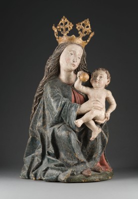 Auktion 146<br>THRONENDE MADONNA MIT DEM CHRISTUSKIND