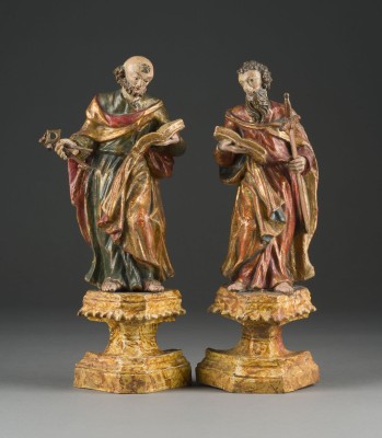 Auction 146<br>PAAR HEILIGENFIGUREN 'PETER UND PAUL'