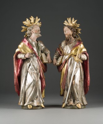 PAAR HEILIGENFIGUREN 'PETER UND PAUL'