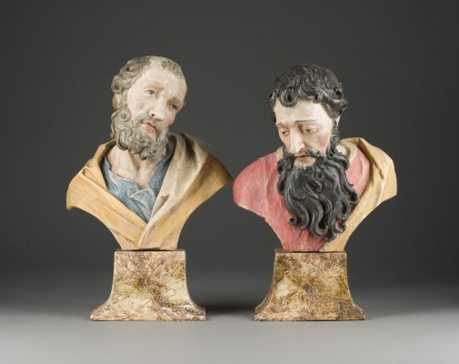 Auction 146<br>PAAR BÜSTENFIGUREN 'HEILIGER PETER UND PAUL'